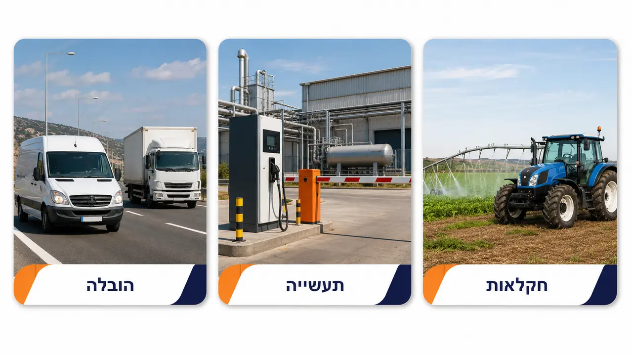 ניהול צי רכב לפי מגזר