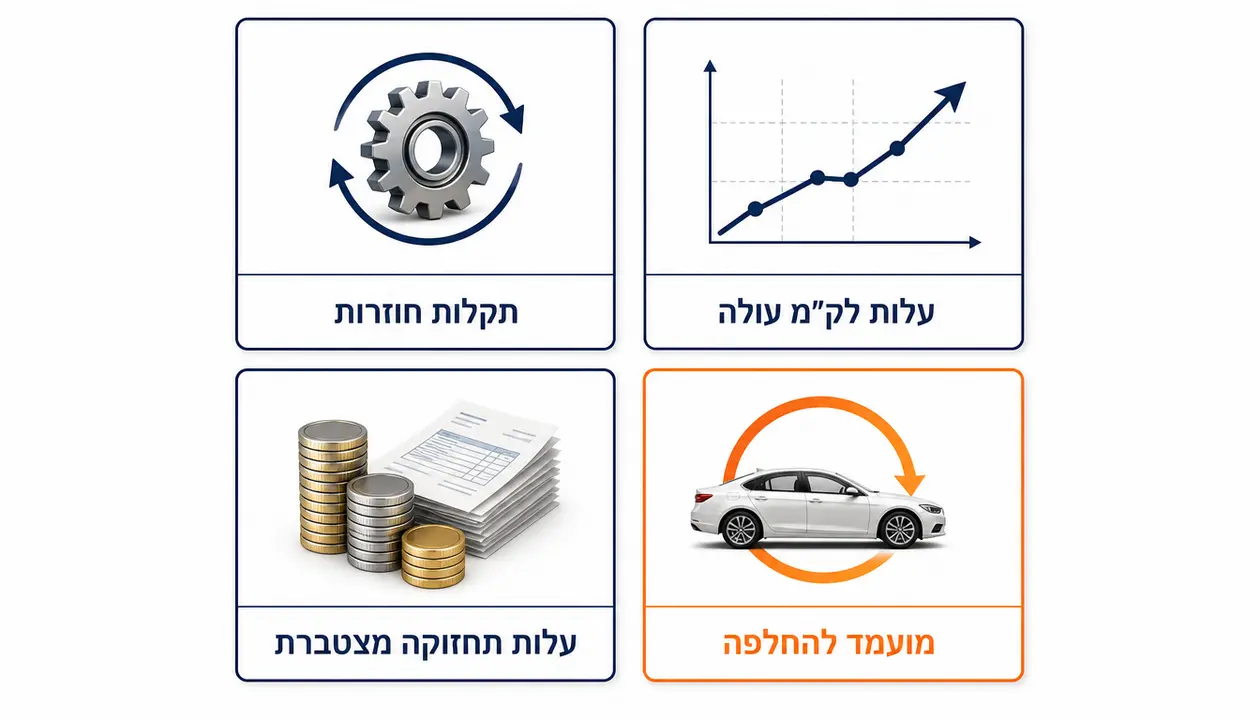 מתי נכון להחליף רכב לפי עלויות מצטברות