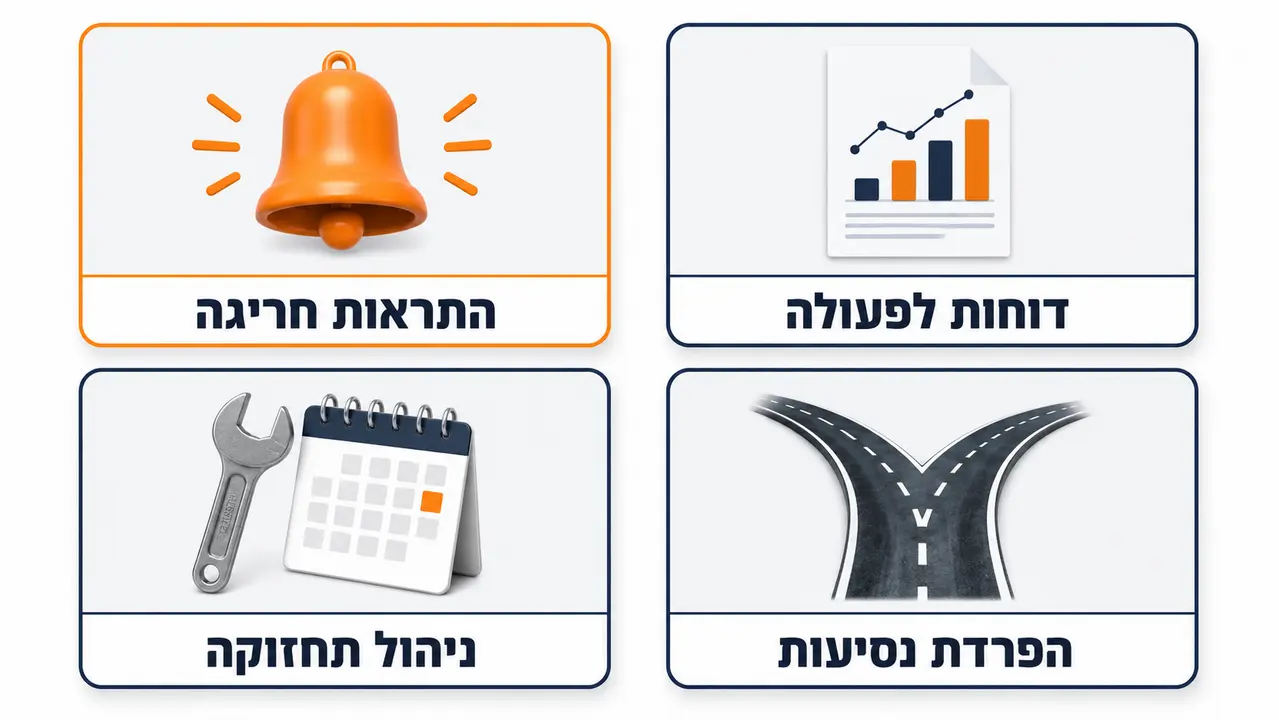 אילו פיצ'רים הם "חובה" במערכת לניהול צי רכב